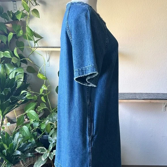 Rag & Bone Blue Denim Cotton Short Sleeve Dress size SP - Picture 3 of 13